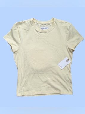 Good American Butter Yellow Crewneck Tee